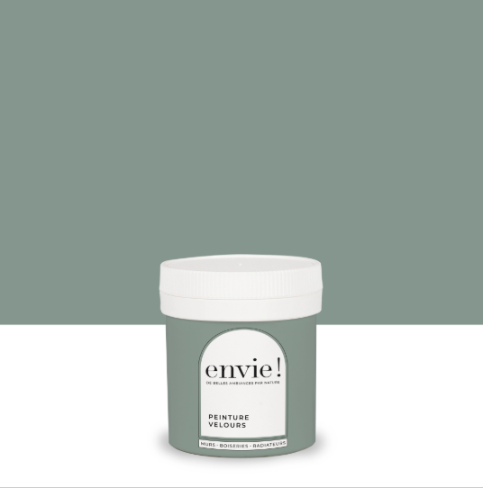 Testeur peinture mur, boiserie, radiateur vert rivage velours ENVIE Biosourcée 75ml