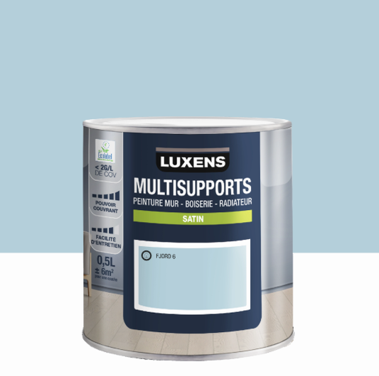 Peinture mur, boiserie, radiateur fjord 6 satin LUXENS , 0.5L