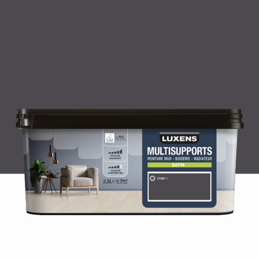 Peinture mur, boiserie, radiateur granit 1 satin LUXENS , 2.5L