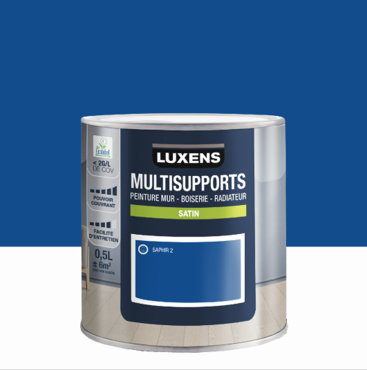 Peinture mur, boiserie, radiateur saphir 2 satin LUXENS , 0.5L