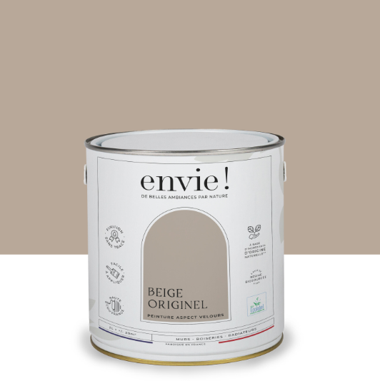 Peinture mur, boiserie, radiateur beige originel velours ENVIE Biosourcée 2L