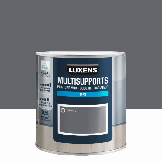 Peinture mur, boiserie, radiateur granit 2 mat LUXENS , 0.5L
