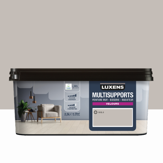 Peinture mur, boiserie, radiateur khol 6 velours LUXENS , 2.5L