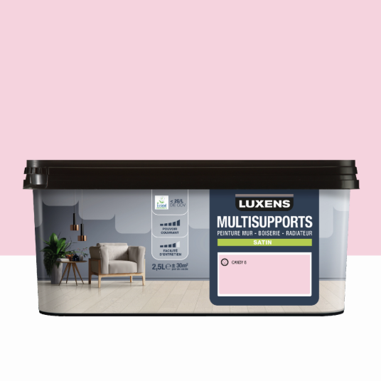 Peinture mur, boiserie, radiateur candy 6 satin LUXENS , 2.5L
