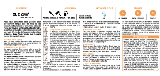 Peinture mur, boiserie trench 6 satin LUXENS Cuisine et bain 2L