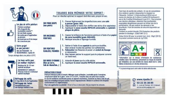 Peinture mur, boiserie, radiateur ocre nubie satiné RIPOLIN Intérieur 0.5l