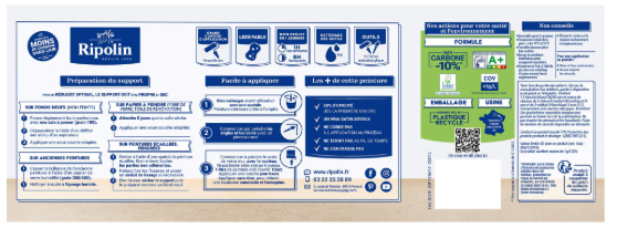 Peinture mur, boiserie, radiateur bleu pop satiné RIPOLIN Intérieur 2.5l
