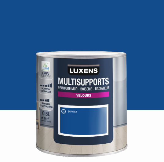 Peinture mur, boiserie, radiateur saphir 2 velours LUXENS , 0.5L
