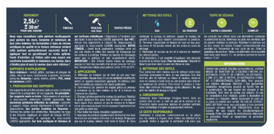 Peinture mur, boiserie, radiateur cactus 6 satin LUXENS , 2.5L