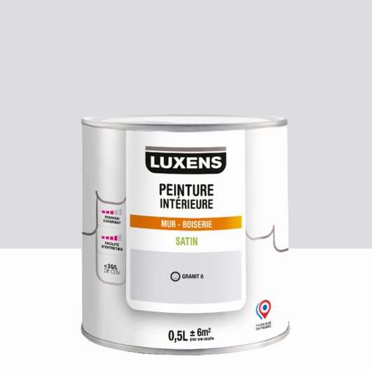 Peinture mur, boiserie granit 6 satin LUXENS Intérieure 0.5L