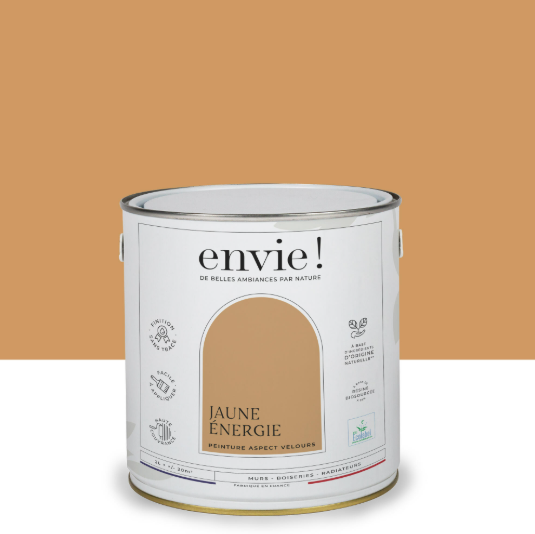 Peinture mur, boiserie, radiateur jaune energie velours ENVIE Biosourcée 2L