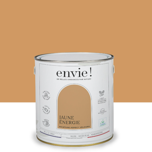 Peinture mur, boiserie, radiateur jaune energie velours ENVIE Biosourcée 2L
