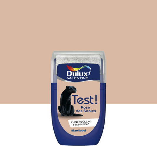 Peinture mur, bois rose des sables satin DULUX VALENTINE Crème de couleur 0.03l