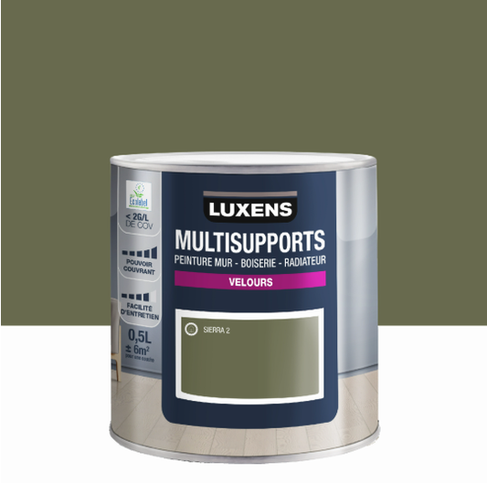 Peinture mur, boiserie, radiateur sierra 2 velours LUXENS , 0.5L