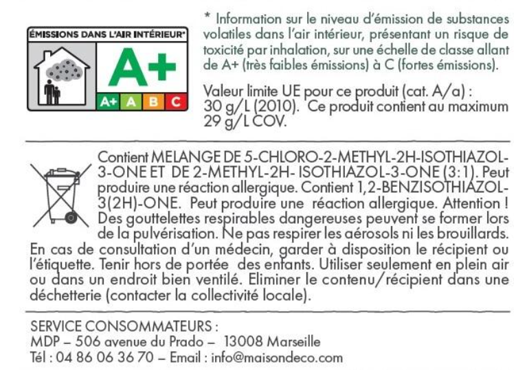 Peinture tableau craie noir mat MAISON DECO Gribouille 0.5 l