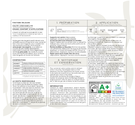 Peinture mur, boiserie, radiateur vert canopee velours ENVIE Biosourcée 2L