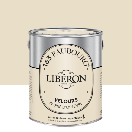 Peinture mur, boiserie ivoire d'orfèvre velours LIBÉRON 163 faubourg 2.5L