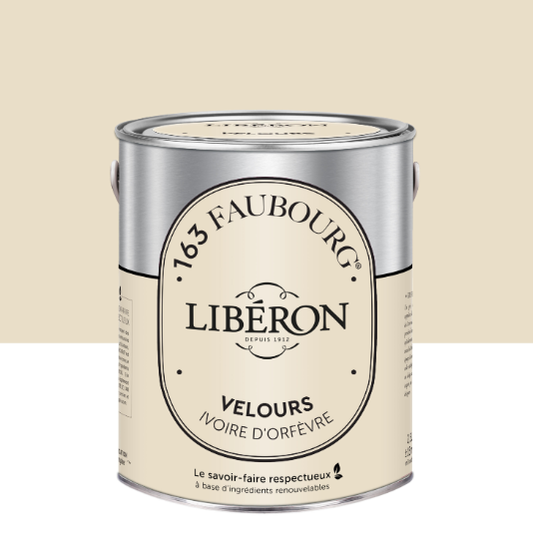 Peinture mur, boiserie ivoire d'orfèvre velours LIBÉRON 163 faubourg 2.5L