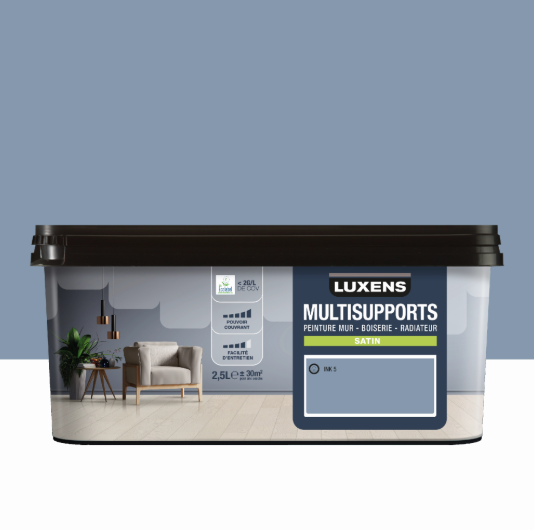 Peinture mur, boiserie, radiateur ink 5 satin LUXENS , 2.5L