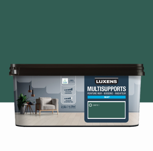 Peinture mur, boiserie, radiateur exotic 1 mat LUXENS , 2.5L