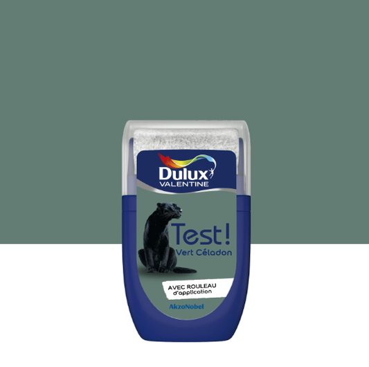 Peinture mur, bois vert céladon satin DULUX VALENTINE Crème de couleur 0.03l
