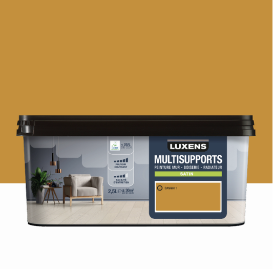Peinture mur, boiserie, radiateur banana 1 satin LUXENS , 2.5L
