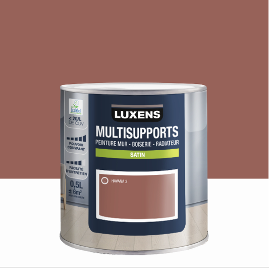 Peinture mur, boiserie, radiateur havana 3 satin LUXENS , 0.5L