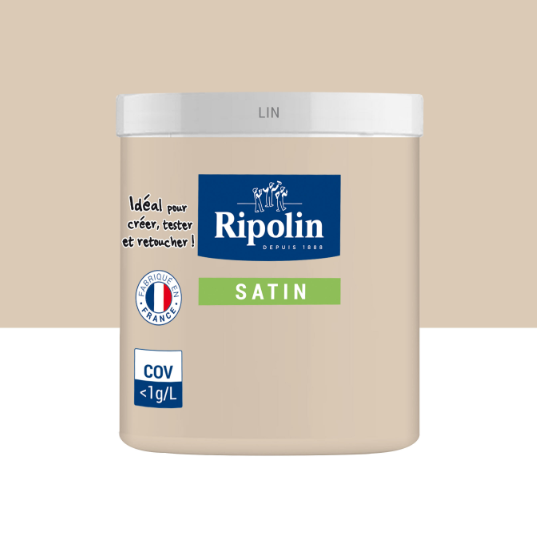 Peinture mur, boiserie, radiateur lin satin RIPOLIN Intérieur 75ml