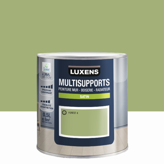 Peinture mur, boiserie, radiateur forest 4 satin LUXENS , 0.5L