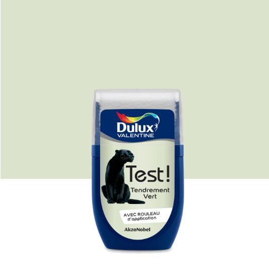 Peinture mur tendrement vert satin DULUX VALENTINE Crème de couleur 0.03L