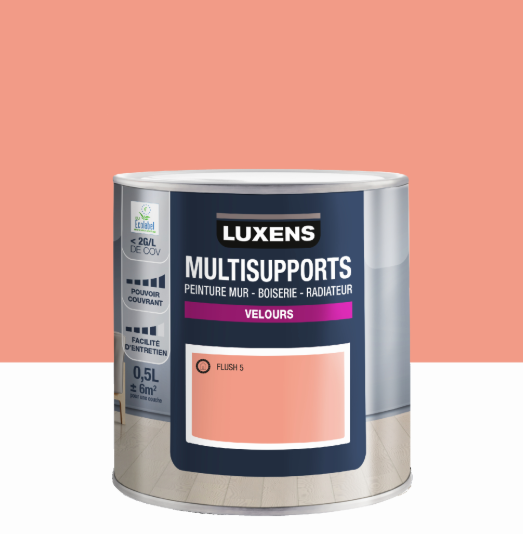Peinture mur, boiserie, radiateur flush 5 velours LUXENS , 0.5L