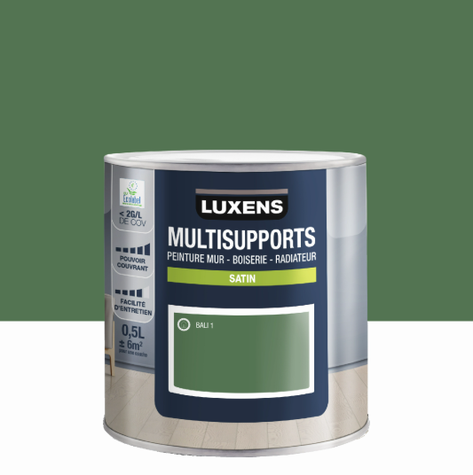 Peinture mur, boiserie, radiateur bali 1 satin LUXENS , 0.5L