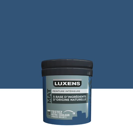 Peinture mur, boiserie denim 1 mat LUXENS Biosourcée 75ml