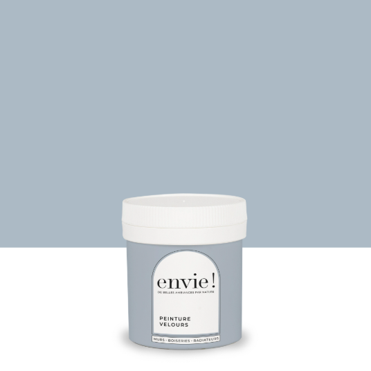 Testeur peinture mur, boiserie, radiateur bleu cirrus velours ENVIE Biosourcée 0