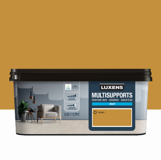 Peinture mur, boiserie, radiateur banana 1 mat LUXENS , 2.5L