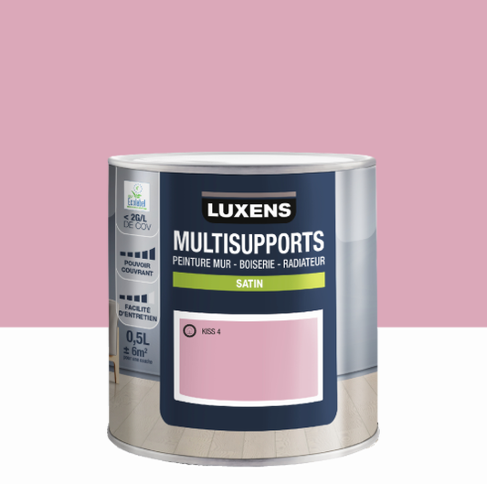 Peinture mur, boiserie, radiateur kiss 4 satin LUXENS , 0.5L