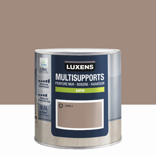 Peinture mur, boiserie, radiateur terra 4 satin LUXENS , 0.5L