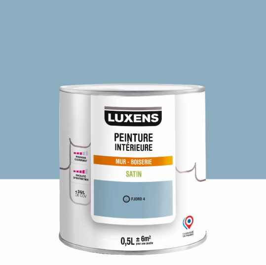 Peinture mur, boiserie fjord 4 satin LUXENS Intérieure 0.5L