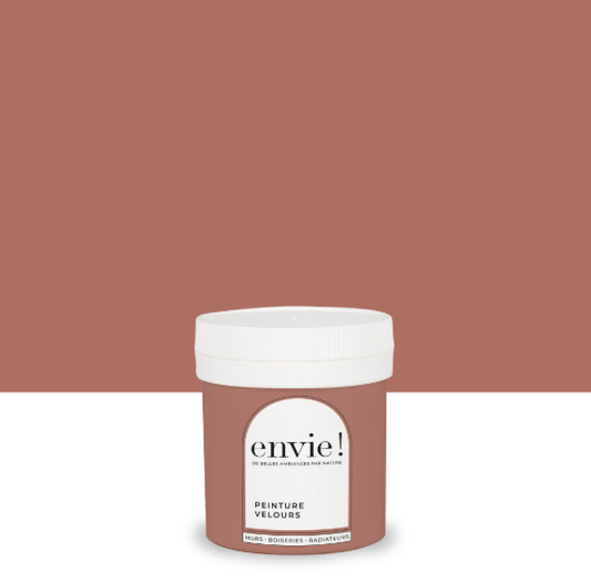 Testeur peinture mur, boiserie, radiateur rouge laterite velours ENVIE Biosourcé