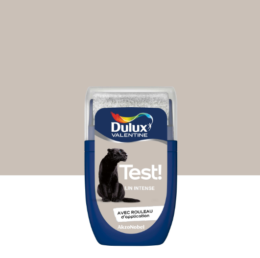 Peinture mur, bois lin intense satin DULUX VALENTINE Crème de couleur 0.03l