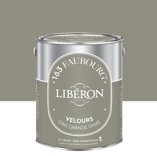 Peinture mur, boiserie gris grande dame velours LIBÉRON 163 faubourg 2.5L