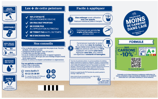 Peinture mur lin mat RIPOLIN Intérieur 0.5L