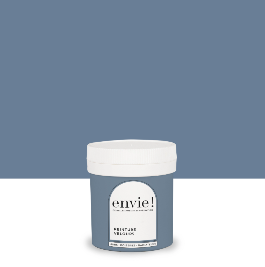 Testeur peinture mur, boiserie, radiateur bleu mineral velours ENVIE Biosourcée