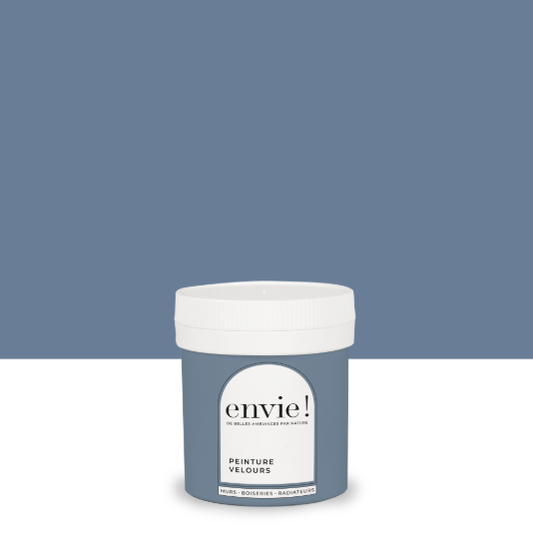 Testeur peinture mur, boiserie, radiateur bleu mineral velours ENVIE Biosourcée