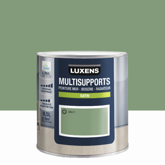 Peinture mur, boiserie, radiateur bali 2 satin LUXENS , 0.5L