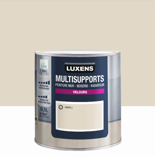 Peinture mur, boiserie, radiateur paper 2 velours LUXENS , 0.5L