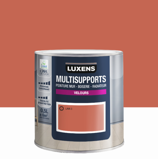 Peinture mur, boiserie, radiateur lava 3 velours LUXENS , 0.5L