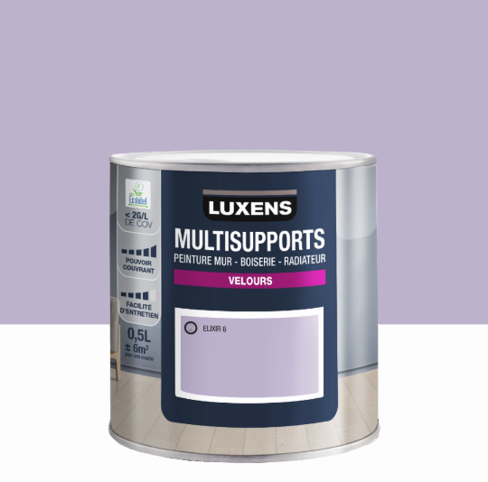 Peinture mur, boiserie, radiateur elixir 6 velours LUXENS , 0.5L
