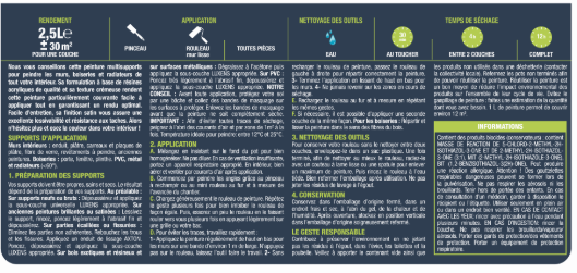 Peinture mur, boiserie, radiateur cocktail 1 satin LUXENS , 2.5L