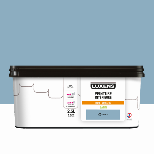 Peinture mur, boiserie fjord 4 satin LUXENS Intérieure 2.5L